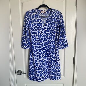 Jude Connally leopard print dress 3/4 sleeves Small